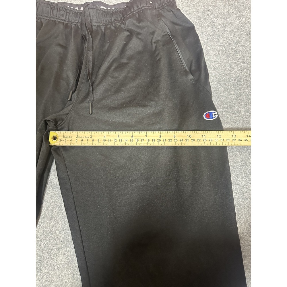 Champion Athletic Track Pants Large Black Performance Drawstring Zip Ankle - Picture 9 of 12